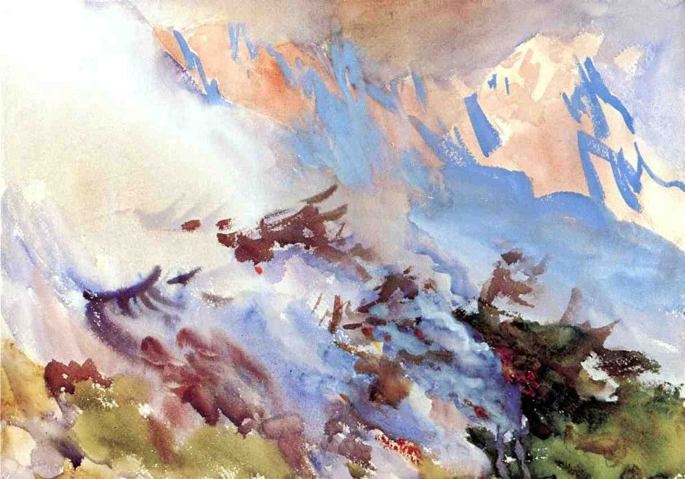 John Singer Sargent Mountain Fire Wall Decal