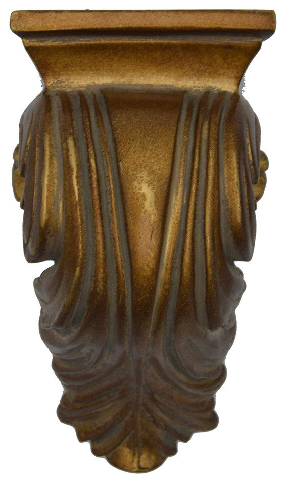 Cameau Drapery Sconce, 2" Diameter, English Gold