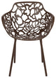 Leisuremod Devon 7-Piece Aluminum Dining Set With Table and 6 Armchairs, Brown