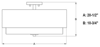 Burnaby Mid-Century Drum Semi Flush Ceiling Light, Black, 20.5-in. W X 10.75-in. H X 20.5-in. D