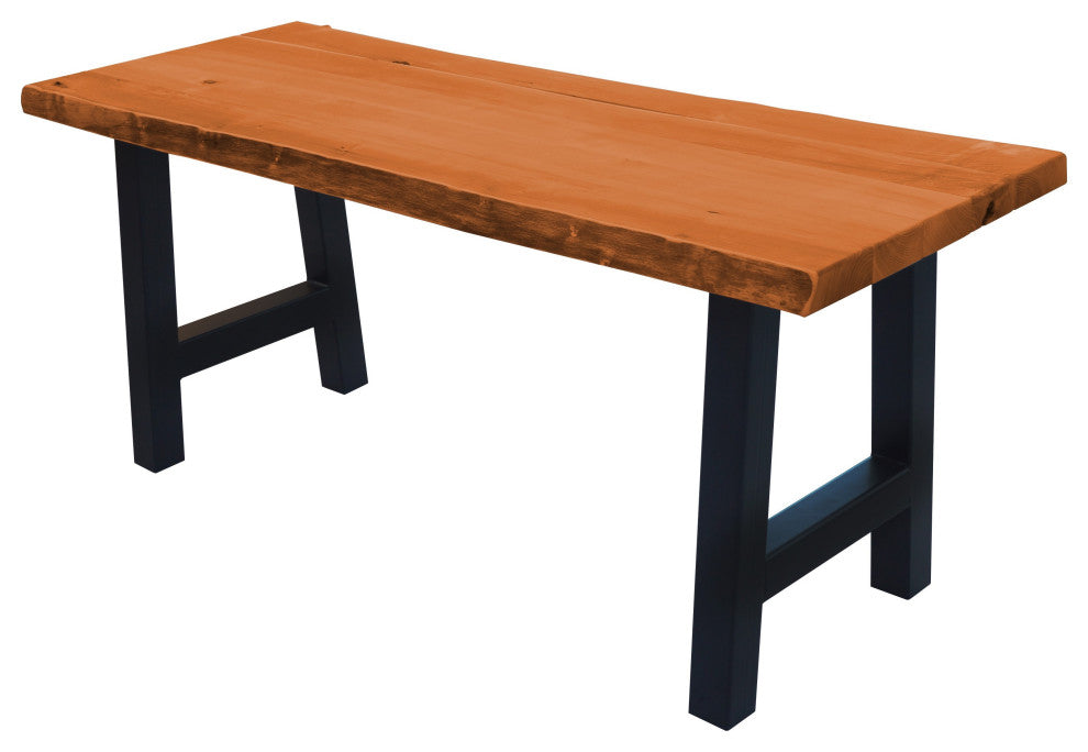 Live Edge Locust Ridgemont Table, Cedar Stain, 6 Foot