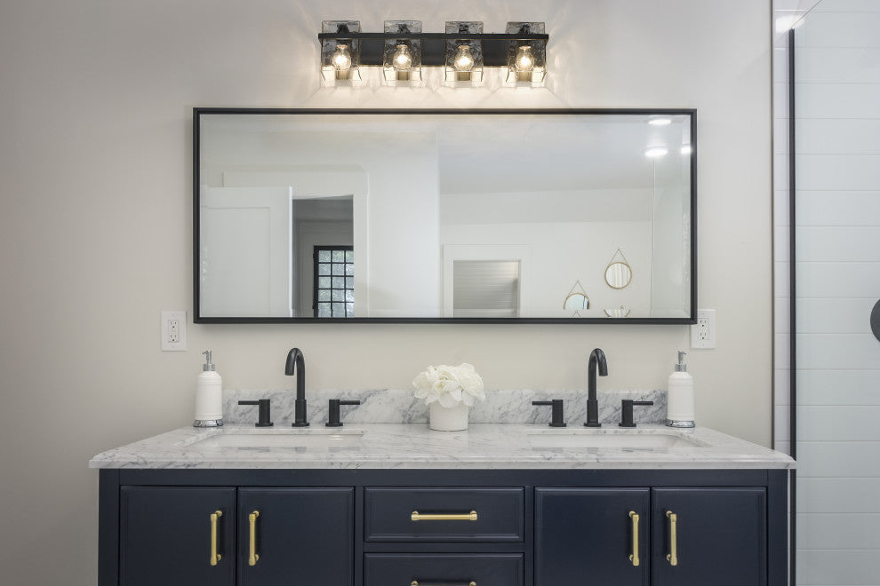Zlite 1938-4V-MB 4-Light Vanity, Clear