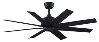 Levon 52" Ceiling Fan Black/Black Blades
