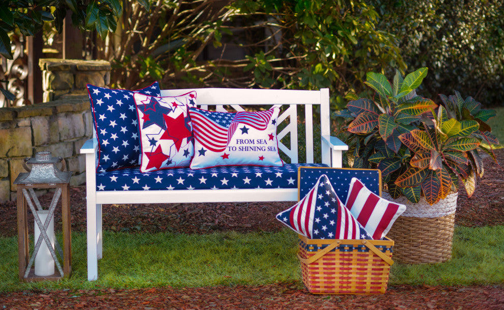 Major Americana Over-sized Rectangular Throw Pillow, Set of 2