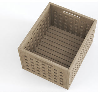 10" Grate-Mist Large Size Teak Storage Bin