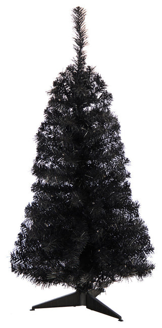 3' Black Artificial Christmas Tree With 50 LED Lights and 118 Bendable Branches