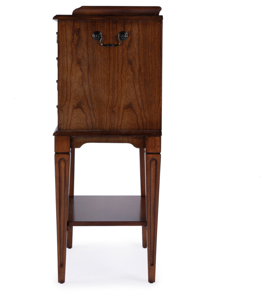 Side view of the chest on a white background.