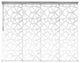 Scattered 4-Panel Track Extendable Vertical Blinds 48-88"W, Satin Nickel Track, 91.4" H