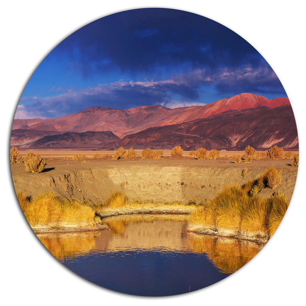 Beautiful Northern Argentina View, African Disc Metal Wall Art, 23"