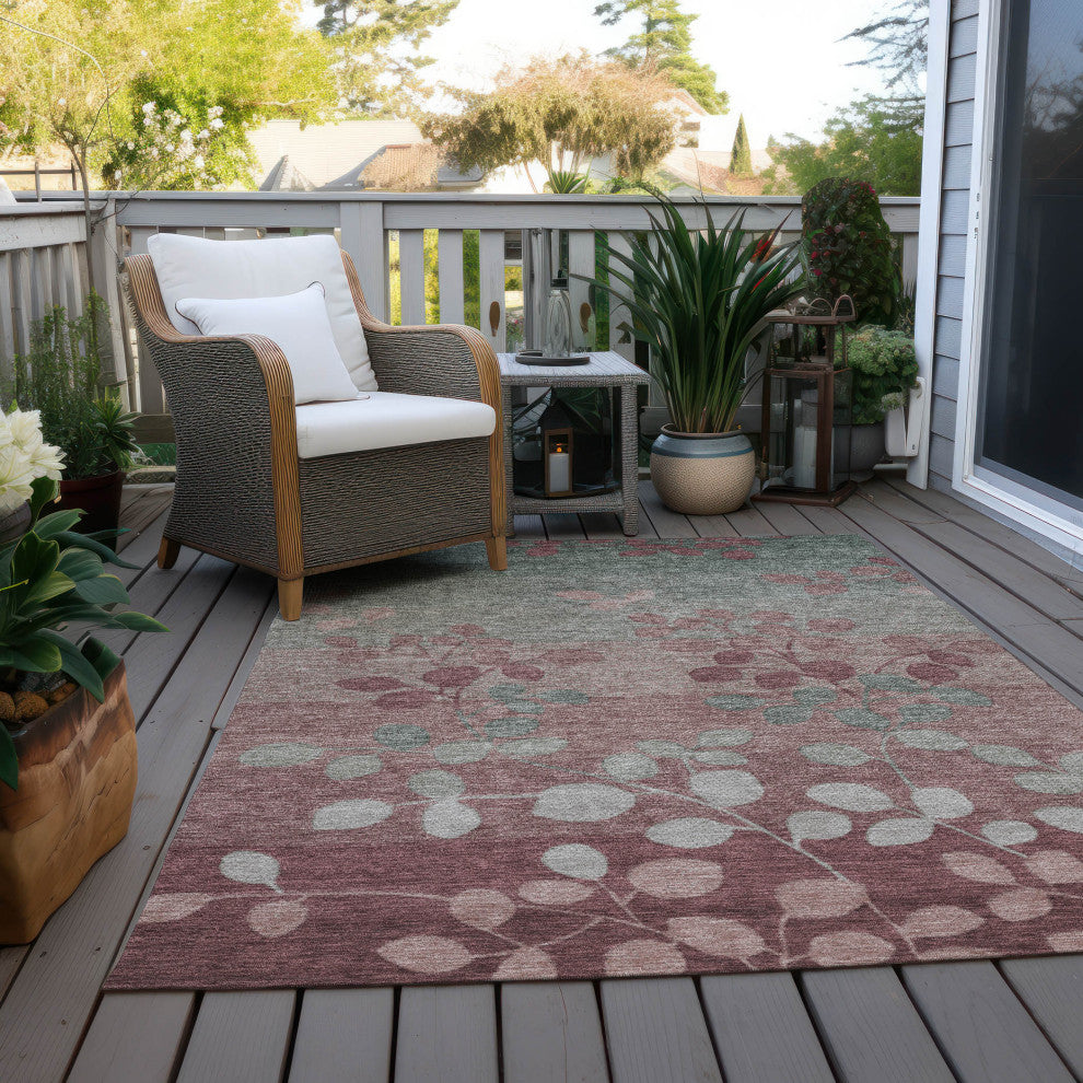 Machine Washable Indoor/Outdoor Chantille ACN1900 Blush 10' x 14' Rug