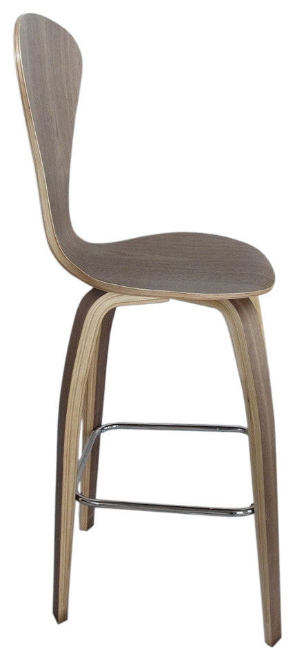 Modern Classics Wooden Bar Chair 30", Walnut