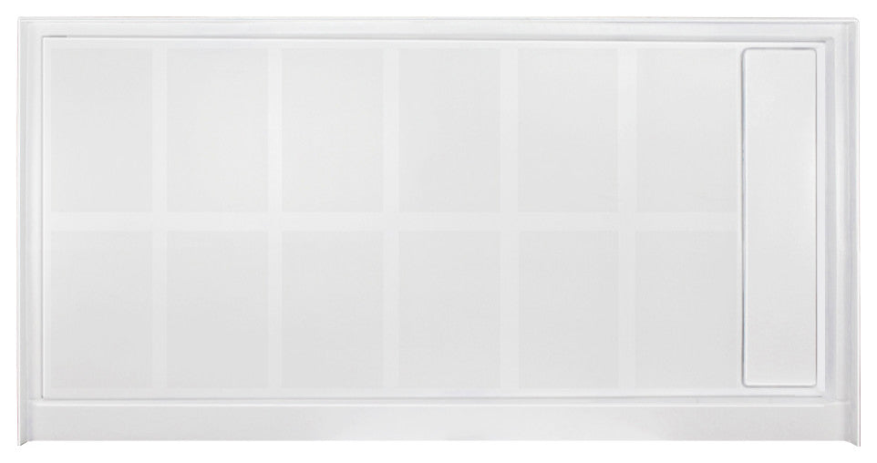 Transolid Linear 60"x30" Rectangular Alcove Shower Base with Left Hand Drain, White, Right Hand