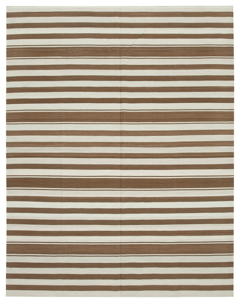 Rug N Carpet - Handmade Wool 7' 10'' x 10' 1'' Flatweave Dhurrie Kilim Rug