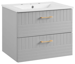 Daybreak 24" Bathroom Vanity, Light Gray White