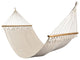 Triple Weave Natural Cotton Hammock, Wooden Bar