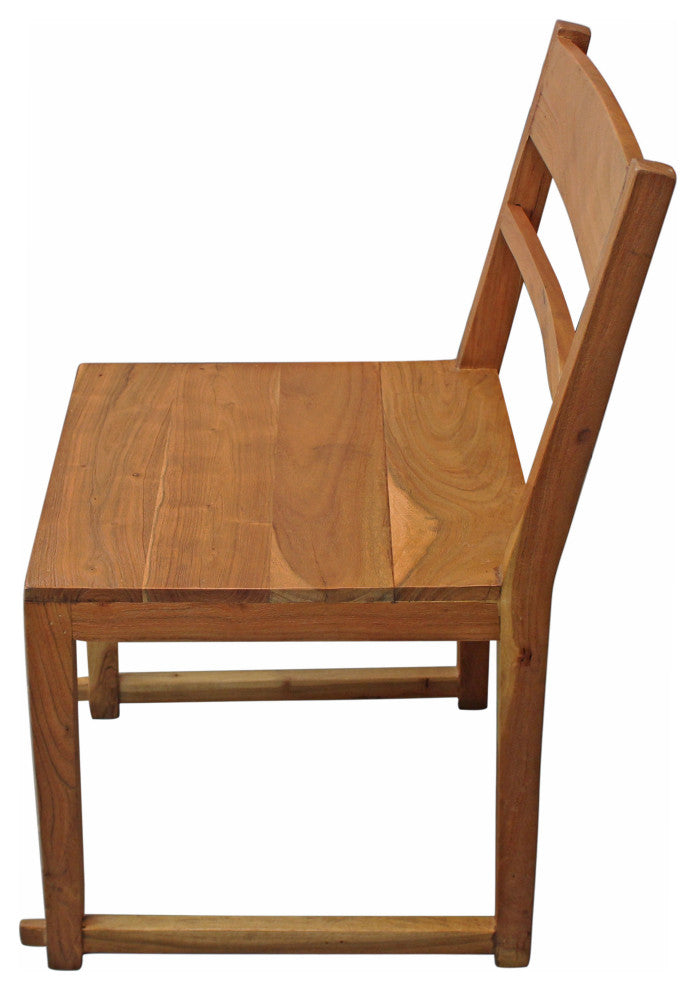 Fernious Dining Chair on Mango Solid Wood, Natural Finish, Set of 2