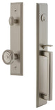 Carre' 1-Piece Dummy Handleset, D Grip and Soleil Knob, Satin Nickel, 849182