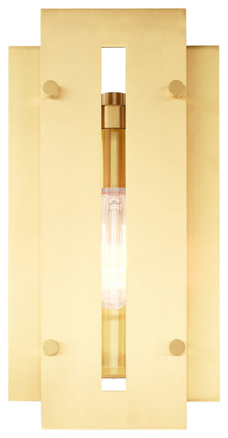 Livex Lighting Utrecht 1 Light Satin Brass Medium Outdoor Wall Lantern
