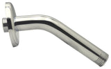 6" Shower Arm In Polished Brass, Polished Nickel