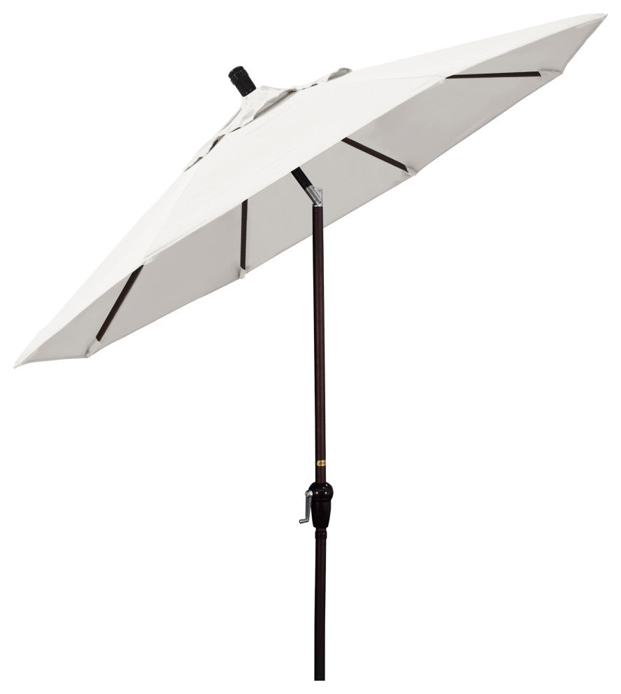 9' Bronze Auto-Tilt Crank Aluminum Umbrella, Pacifica, Canvas