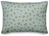 Green Daisy Pattern 20x14 Spun Poly Pillow