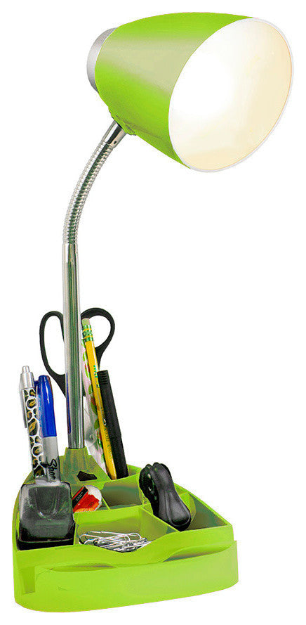 Organizer Desk Lamp With Ipad Tablet Stand Book Holder, Green