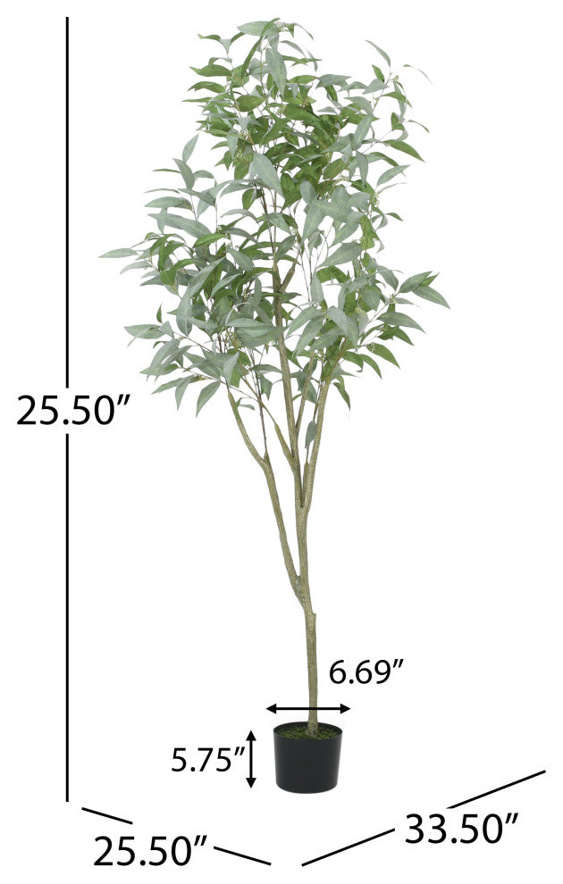 Bowrun Artificial Eucalyptus Leaf Tree
