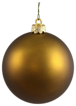 Vickerman N593014DMV 12" Olive Matte Ball Ornament