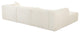 Tarra Fluffy Oversized Corduroy Modular Sectional, Cream, Laf