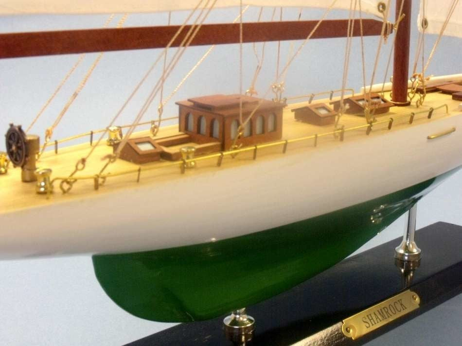 Wooden Shamrock Limited Model Sailboat, 27"