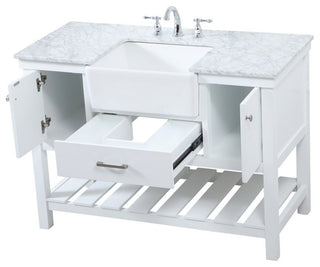 Home Living 22" Farmhouse White-Light Bathroom Vanity