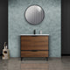 Fine Fixture Bathroom Vanity and Sink, 24"Clasic Gray ADA Compliant, Walnut, 36"