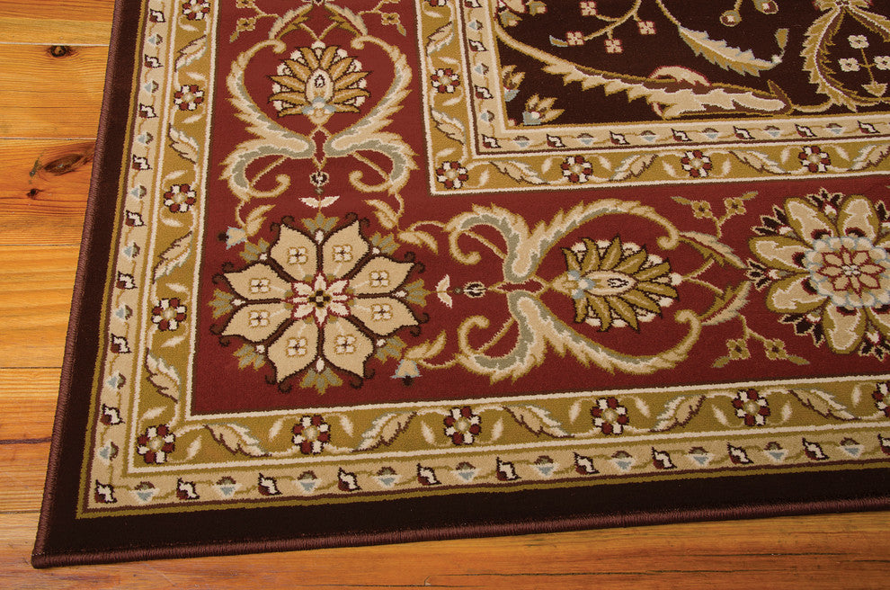 Nourison PERSIAN CROWN 178 DARK BROWN RUG