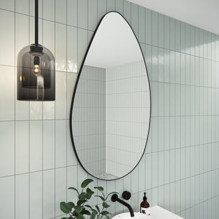 Starla 28 in. x 48 in. Pebble Mirror, Black