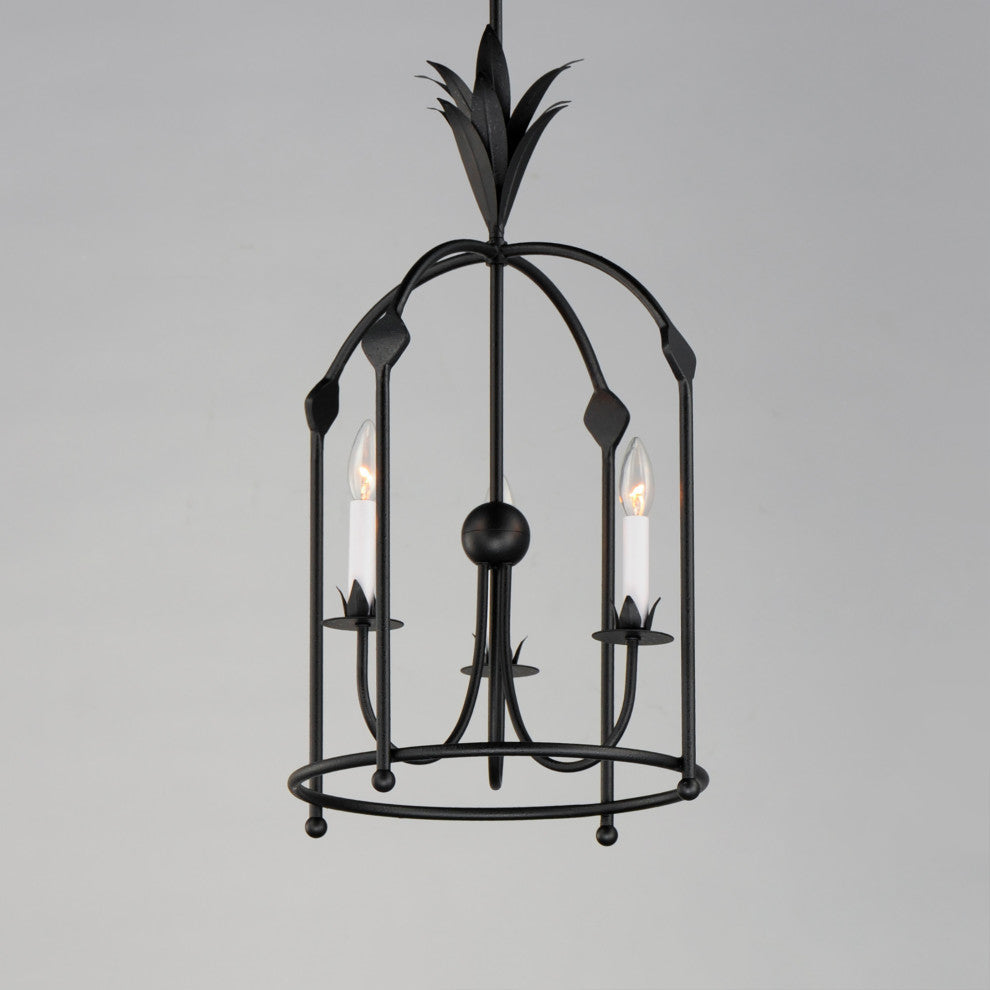 Maxim 2884 Paloma 3 Light 15"W Taper Candle Pendant - Anthracite