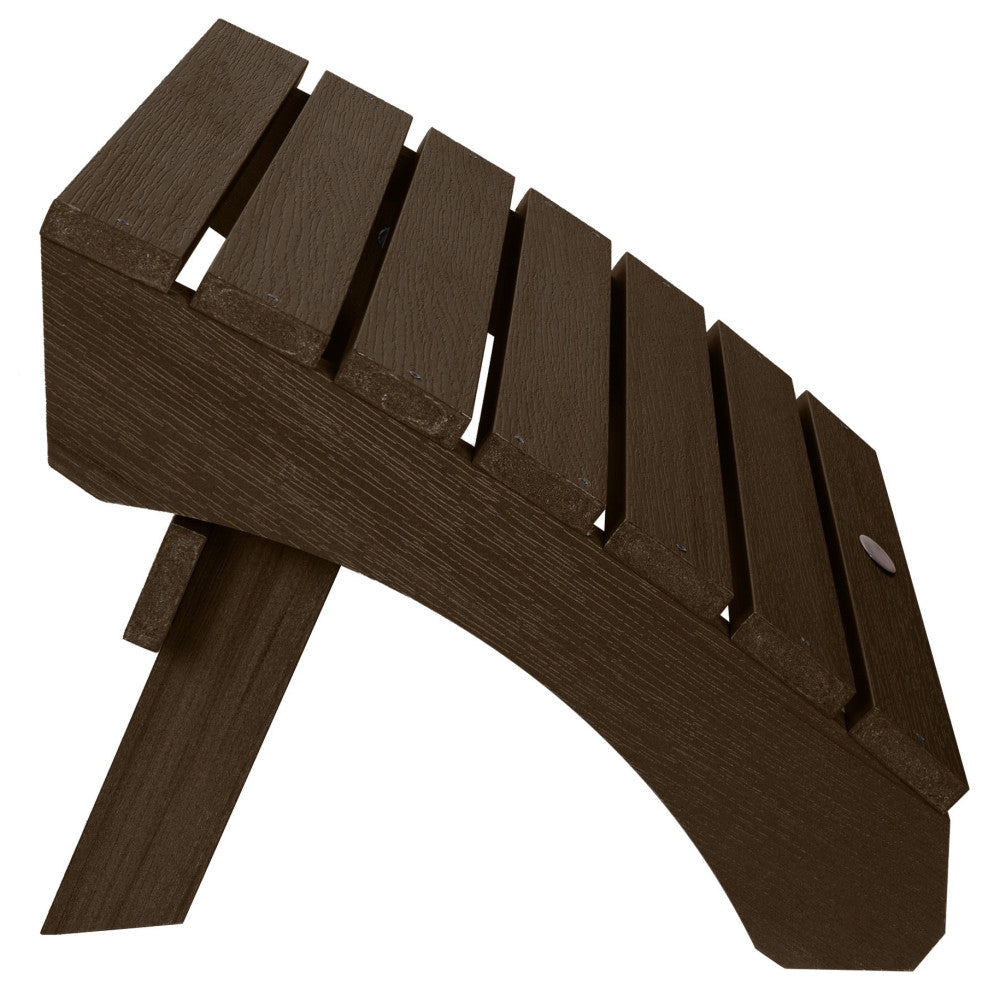 Folding Adirondack Ottoman, Weathered Acorn
