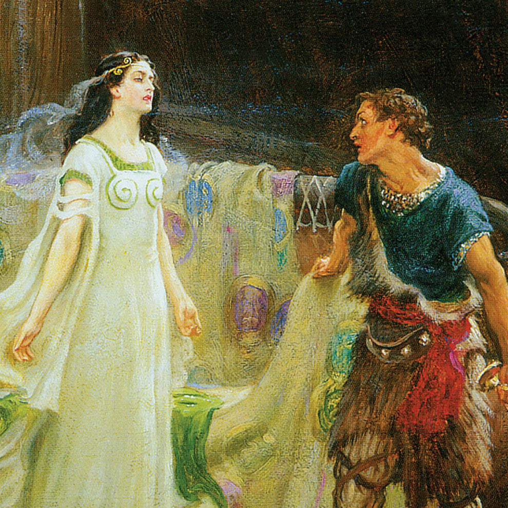"Tristan and Iseult 1901" Stretched Canvas Replica, 49"x35"