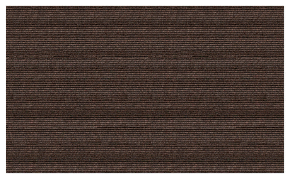 Indoor Outdoor Double-Ribbed Carpet WithSkid-Resistant Back Brown 6' X 45'