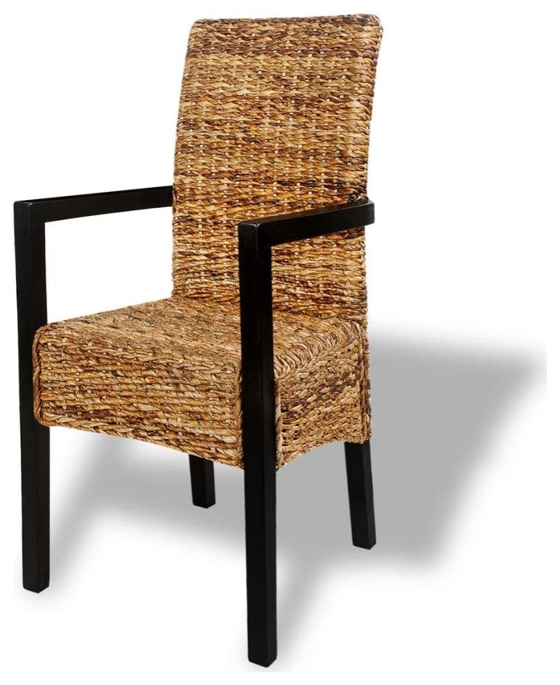 vidaXL Dining Chairs 4 pcs Abaca and Solid Mango Wood
