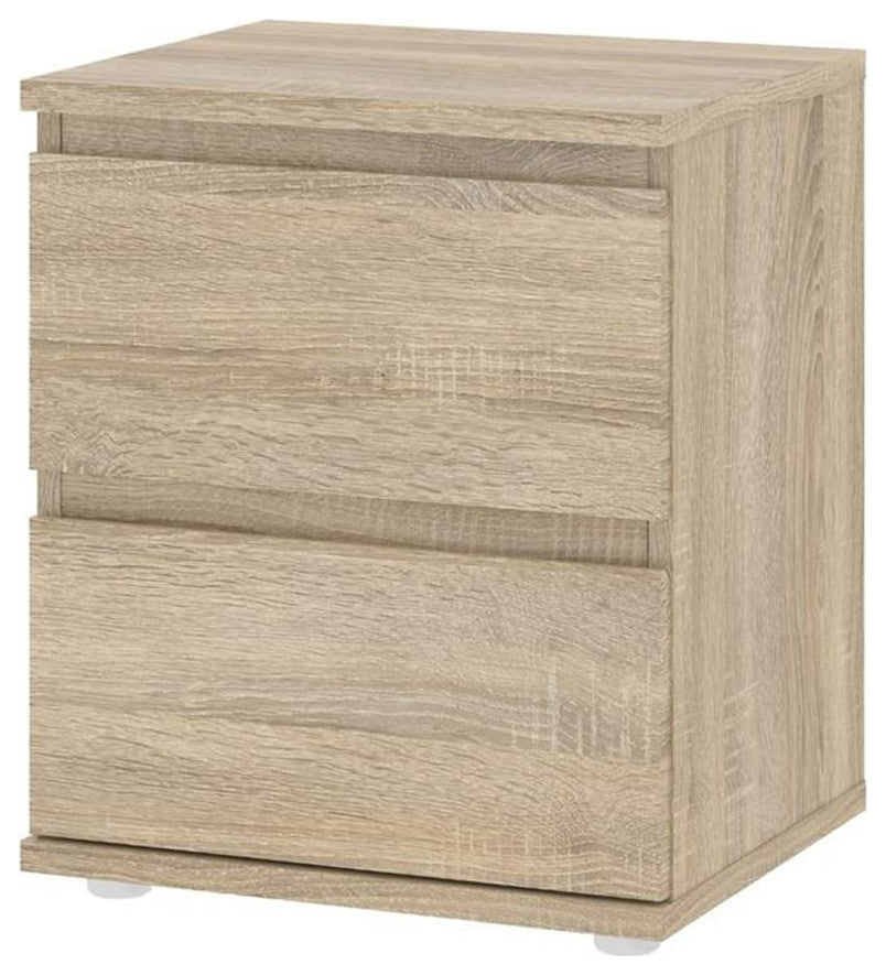 Tvilum Aurora 2 Drawer Nightstand in Oak Structure