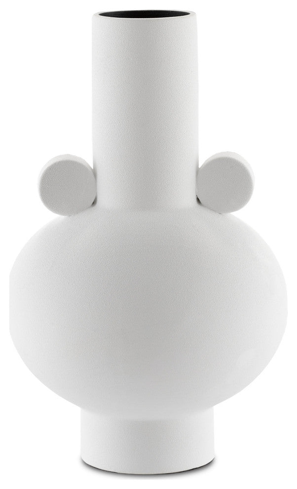 Happy 40 Round White Vase