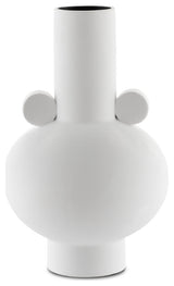 Happy 40 Round White Vase