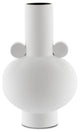 Happy 40 Round White Vase