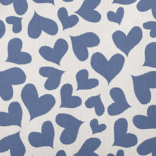 18" x 18" Patterned Hearts Valentine's Day Decorative Indoor Pillow, Cadet Blue