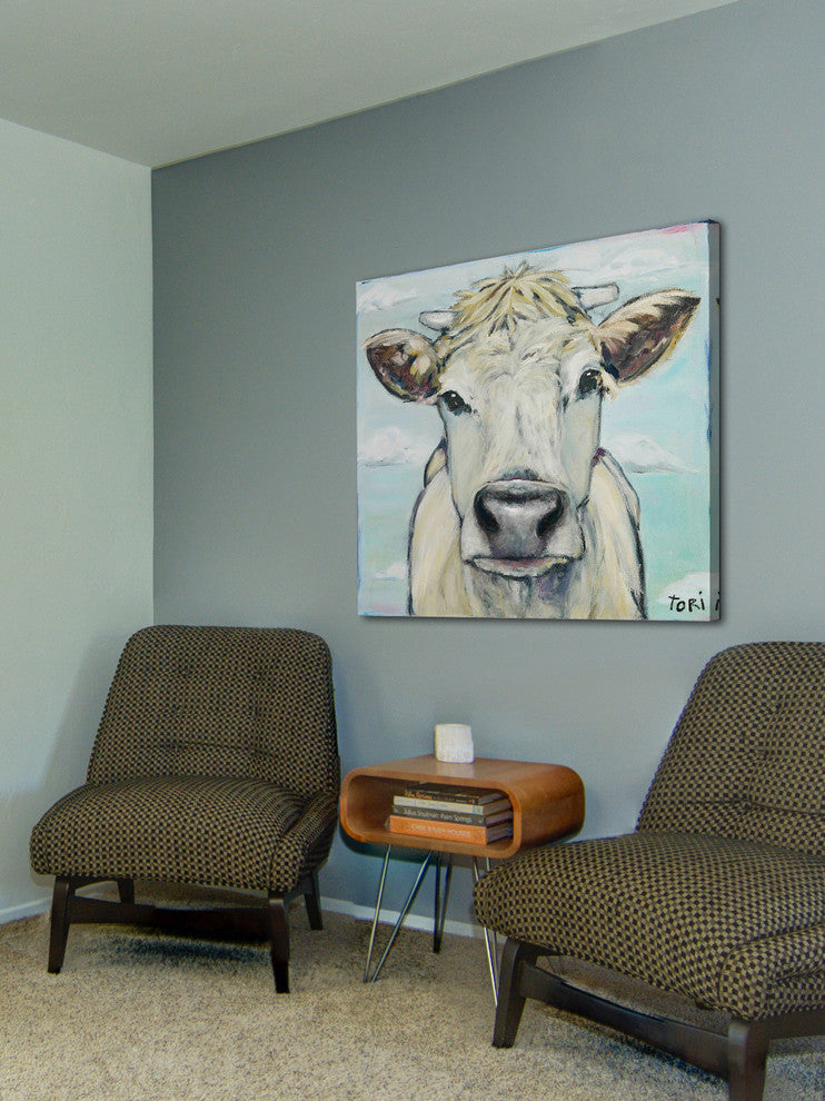 "When Cows Fly" Painting Print on Canvas by Tori Campisi