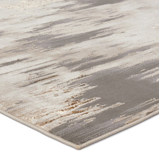 Ulysses Abstract Taupe/ Gray Runner Rug 2'2"X8'