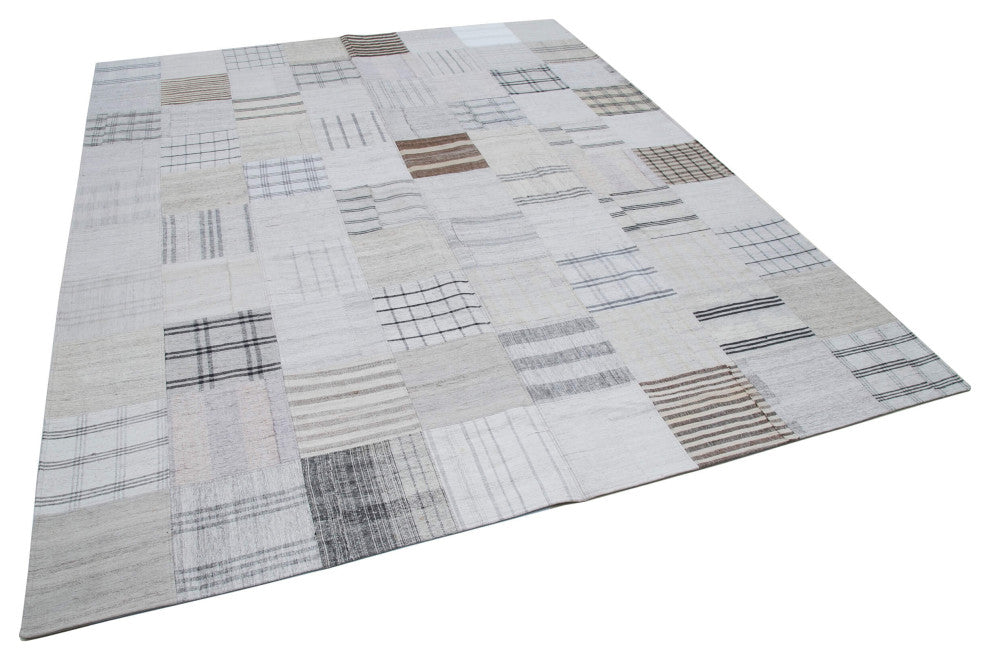 Rug N Carpet - Handmade Oriental 8' 0'' x 10' 0'' Unique Patchwork Kilim Rug