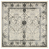 Unique Loom Ivory La Jolla Traditional 6' 0 x 6' 0 Square Rug