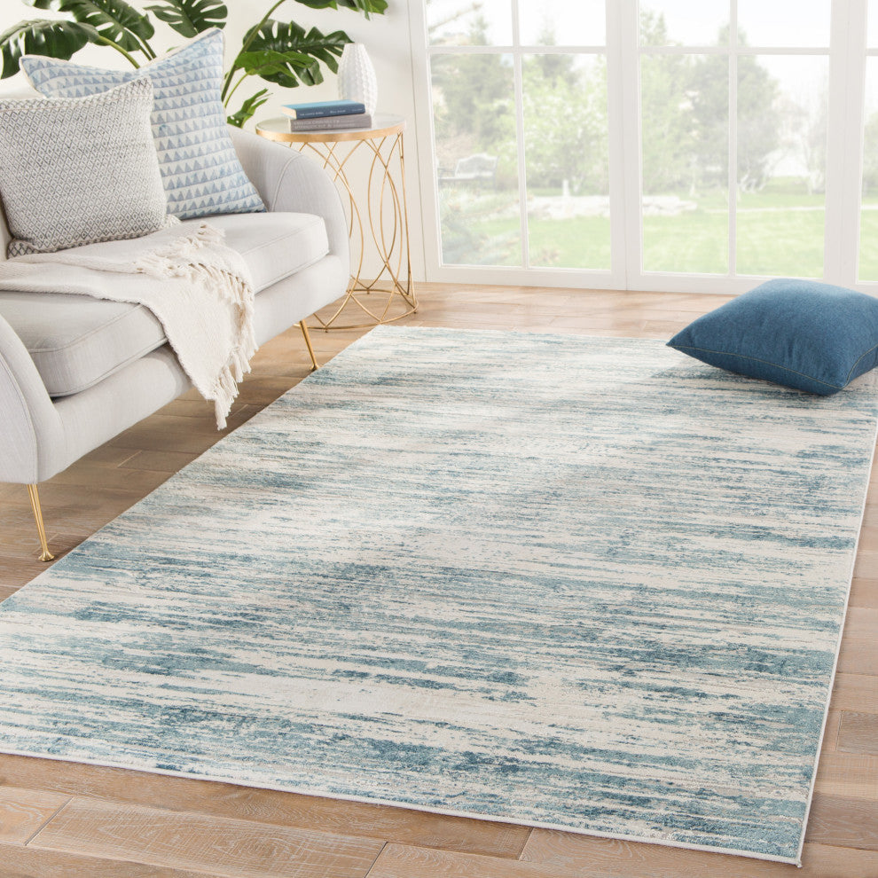Jaipur Living Heaston Abstract Blue/ Ivory Area Rug 3'11"X5'11"