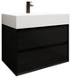 MAX 30" Floating Bath Vanity With Acrylic Sink, Gloss Black